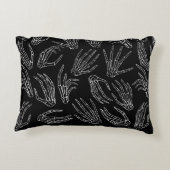 手描きのヴィンテージの継ぎ目なしパターン。人間の骨は アクセントクッション (裏面)