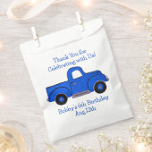 手描きのヴィンテージ ブルートラック フェイバーバッグ (クリップ留めされた状態)