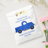 手描きのヴィンテージ ブルートラック フェイバーバッグ (封をした状態)