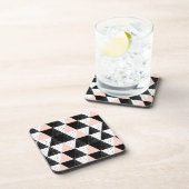 手描きの三角形の幾何学的なパターン コースター (右側)