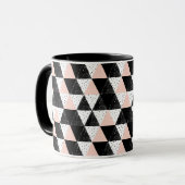 手描きの三角形の幾何学的なパターン マグカップ (正面左)