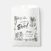 手描きの不思議なハロウィンのブライダルシャワー フェイバーバッグ (正面)