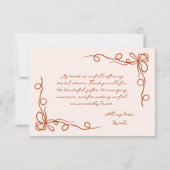 手描きの不思議なハロウィーンブライダルシャワー サンキューカード (裏面)