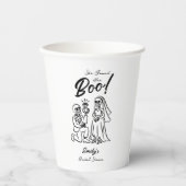 手描きの不気味なハロウィーンブライダルシャワー 紙コップ (正面)