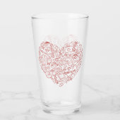 手描きの中間の落書きのロゴ タンブラーグラス (裏面)