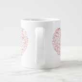 手描きの中間型ドードルロゴ ジャンボコーヒーマグカップ (裏面)