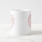 手描きの中間型ドードルロゴ ジャンボコーヒーマグカップ (正面)