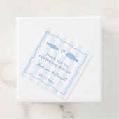 手描きの二匹の魚が海でカップル ブライダルシャワー フェイバータグ (インサイチュ)