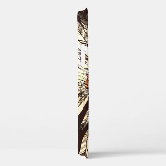 手描きの先住民、Hのアメリカのインドの頭飾り Case-Mate iPhoneケース (裏面 / 右)