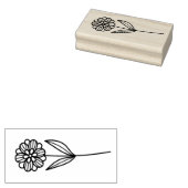 手描きの八重の花をカスタマイズ ラバースタンプ (押印)