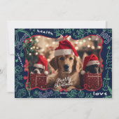 手描きの写真入りメリークリスマスカード シーズンカード (裏面)