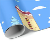 手描きの冬の継ぎ目なし模様とかわいいスカンド ラッピングペーパー (ロールコーナー)