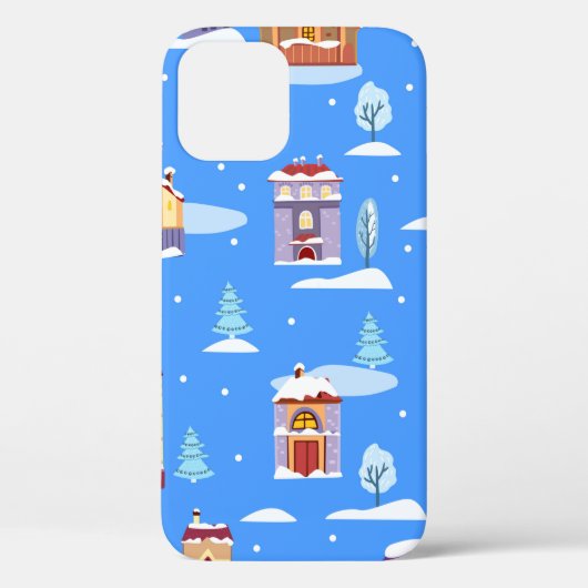 手描きの冬の継ぎ目なし模様とかわいいスカンド Case-Mate iPhoneケース (裏面)