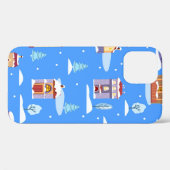 手描きの冬の継ぎ目なし模様とかわいいスカンド Case-Mate iPhoneケース (裏面 (横))
