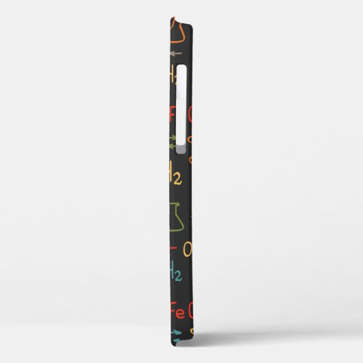 手描きの化学を黒地に。ヴィンテージs Case-Mate iPhoneケース (裏面 / 左)