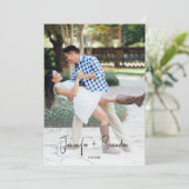 手描きの古風な金持ち セーブ・ザ・デート フォト 招待状 (スタンド正面)