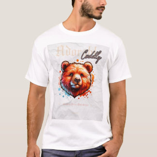 手描きの可愛いウォーターカラーベアTシャツ Tシャツ