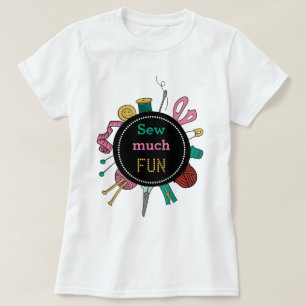 手描きの可愛いミシンと手芸道具Tシャツ Tシャツ