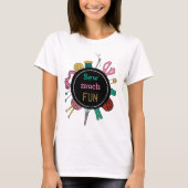 手描きの可愛いミシンと手芸道具Tシャツ Tシャツ (正面)