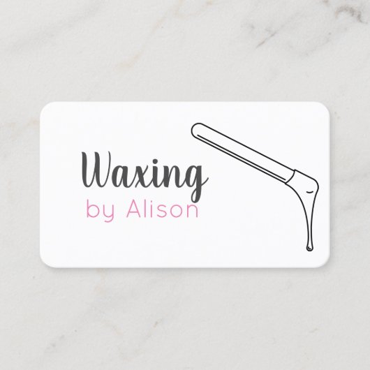 手描きの名刺をろう引き 名刺 (正面)