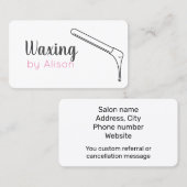 手描きの名刺をろう引き 名刺 (正面/裏面)