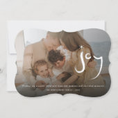 手描きの喜びのカリグラフィースタークリスマス写真 シーズンカード (正面)