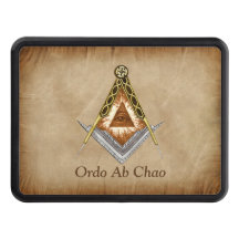 手描きの四角と羅針盤、目に映るすべての目