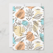 手描きの夏のトロピカルパターン 招待状 (正面)