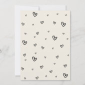 手描きの大人向け落書き誕生日 招待状 (裏面)