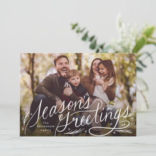手描きの季節の挨拶写真 シーズンカード (スタンド正面)