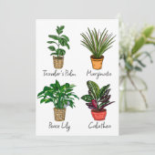 手描きの家電植物アートカード カード (スタンド正面)