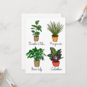 手描きの家電植物アートカード カード (正面/裏面インサイチュ)