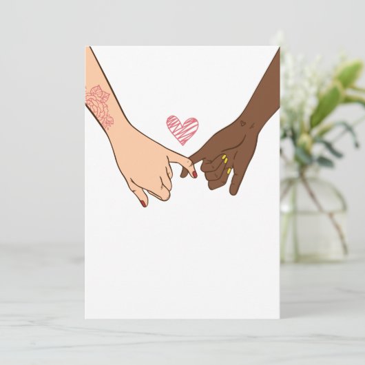 手描きの小指の約束の概念 シーズンカード (スタンド正面)