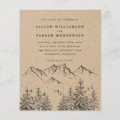 手描きの山と木のウェディング(予算:お手軽) (正面)