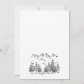 手描きの山と森のリハーサルディナー 招待状 (裏面)