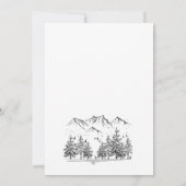 手描きの山と森のリハーサルディナー 招待状 (裏面)