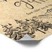 手描きの山のカード＆ギフト ウェディングサイン ポスター (角)