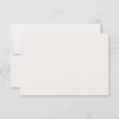 手描きの山の夏の結婚式 出欠カード (裏面)