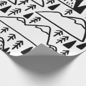 手描きの山並み。山のコレクション ラッピングペーパー (角)