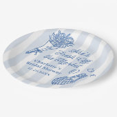 手描きの市場直送の花嫁シャワー ペーパープレート (アングル)