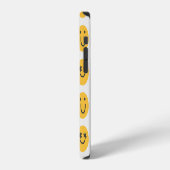 手描きの幸せな絵文字パターン iPhoneケース (左側面)