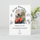 手描きの幻想的なフラットホリデーカード シーズンカード (スタンド正面)