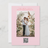 手描きの幻想的なユニークな結婚式 招待状 (裏面)