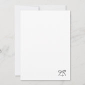 手描きの幻想的なリボン ウェディング 招待状 (裏面)