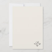 手描きの幻想的なヴィンテージウェディング 招待状 (裏面)