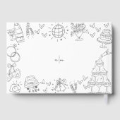 手描きの幻想的な結婚式 ゲストブック (裏面)