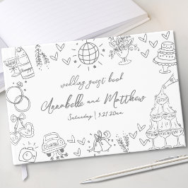 手描きの幻想的な結婚式 ゲストブック