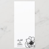 手描きの幻想的な花嫁衣裳 メニュー (裏面)