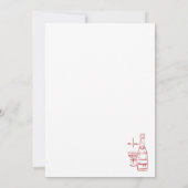 手描きの幻想的な赤いウェディング・セーブ・ザ・デート セーブザデート (裏面)