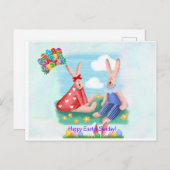 手描きの庭でのリッシーとペニー シーズンポストカード (正面/裏面)